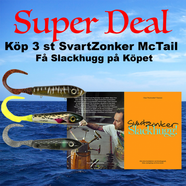 Super Deal - 3 st McTail plus SvartZonker SlackHugg på Köpet i gruppen Fiskedrag / Jerkbaits hos Örebro Fiske & Outdoor AB (Deal SZ McTail)